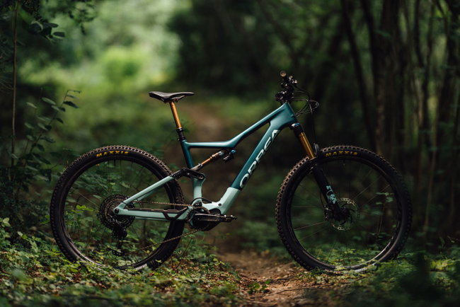 Orbea RISE M-TEAM - MyO custom - Dark Blue | Metallic Gold Sand