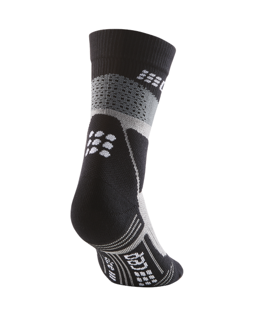 CEP - sosete compresie medii - max cushion hiking merino mid-cut - grey I black