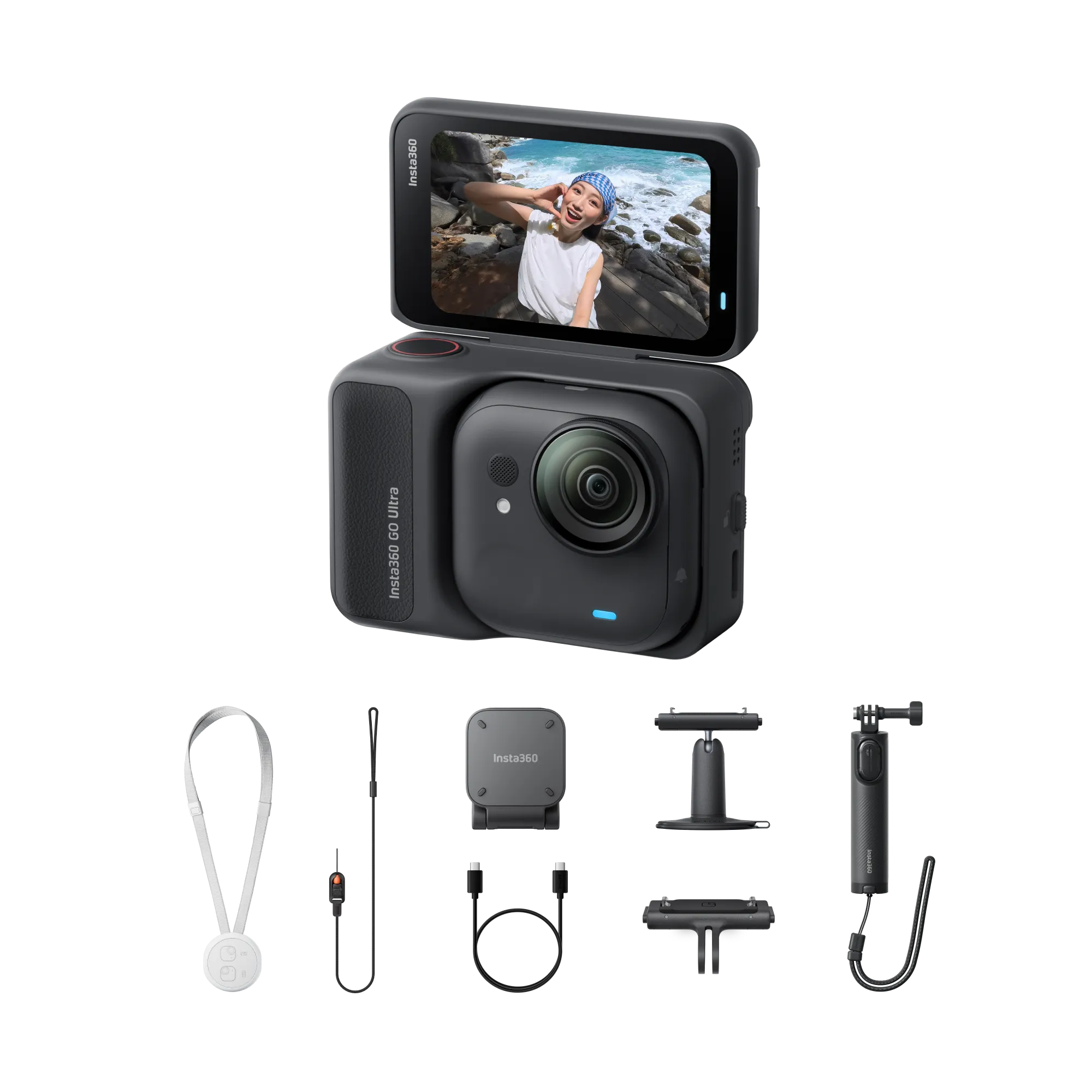 camera video marsarier Insta360 Go Ultra Camera Video Sport Ultra-compacta 4K - Creator Bundle - neagra