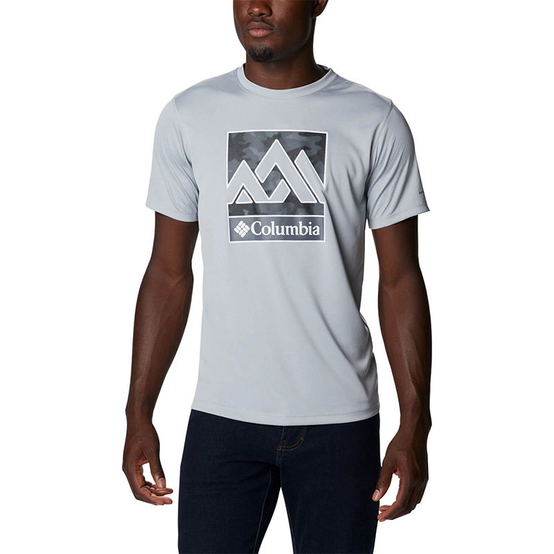 Sporting Goods Columbia - Tricou Barbati Columbia Zero Rules Short Sleeve Graphic Shirt - gri