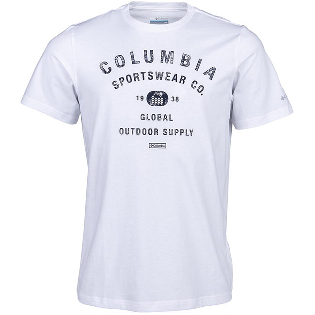 Columbia - Tricou Barbati Columbia Path Lake Graphic Tee II - alb