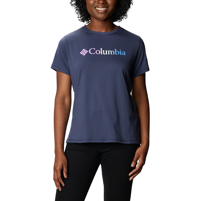 Columbia Columbia - Tricou Femei Columbia Sun Trek Ss Graphic Tee - albastru