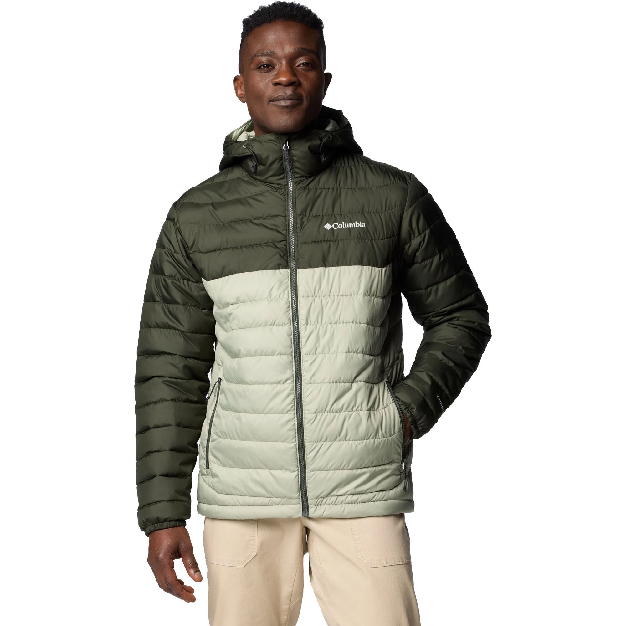 Columbia Columbia - Geaca Barbati Columbia Powder Lite II Hooded - verde