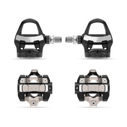Garmin Rally RK/XC210 | Pachet cu contor de putere (powermeter dual MTB + sosea) cu doi senzori cu placute Look Keo si pedale de schimb pentru MTB cu placute Shimano SPD