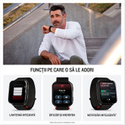 Garmin - Venu X1 - smartwatch cu GPS și AMOLED - Negru cu spate din titan argintiu și curea din nailon ComfortFit neagră