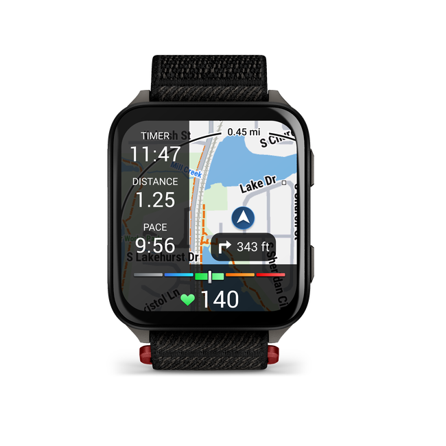 Garmin - Venu X1 - smartwatch cu GPS și AMOLED - Negru cu spate din titan argintiu și curea din nailon ComfortFit neagră