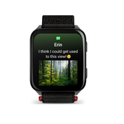 Garmin - Venu X1 - smartwatch cu GPS și AMOLED - Negru cu spate din titan argintiu și curea din nailon ComfortFit neagră