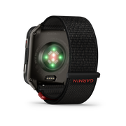 Garmin - Venu X1 - smartwatch cu GPS și AMOLED - Negru cu spate din titan argintiu și curea din nailon ComfortFit neagră