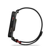 Garmin - Venu X1 - smartwatch cu GPS și AMOLED - Negru cu spate din titan argintiu și curea din nailon ComfortFit neagră