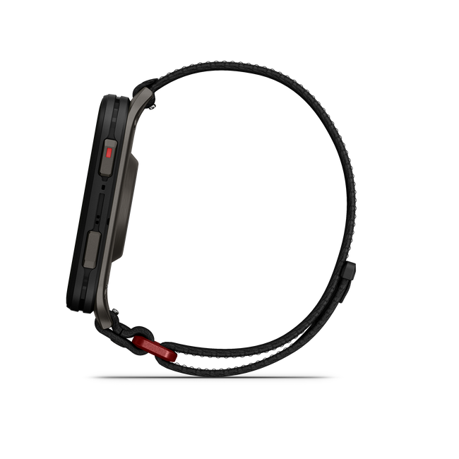 Garmin - Venu X1 - smartwatch cu GPS și AMOLED - Negru cu spate din titan argintiu și curea din nailon ComfortFit neagră