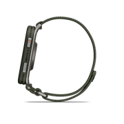 Garmin - Venu X1 - smartwatch cu GPS și AMOLED - Moss cu spate din titan argintiu și curea din nailon ComfortFit Moss