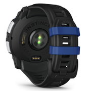 Garmin INSTINCT 3 - 50 mm Solar - Whitestone cu curea neagră/albastru intens - smartwatch robust cu GPS