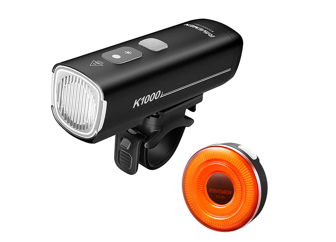 Ravemen Ravemen - set far + stop - LS33 (K1000+CL05) Fata 1000lm + Spate 30lm USB-C