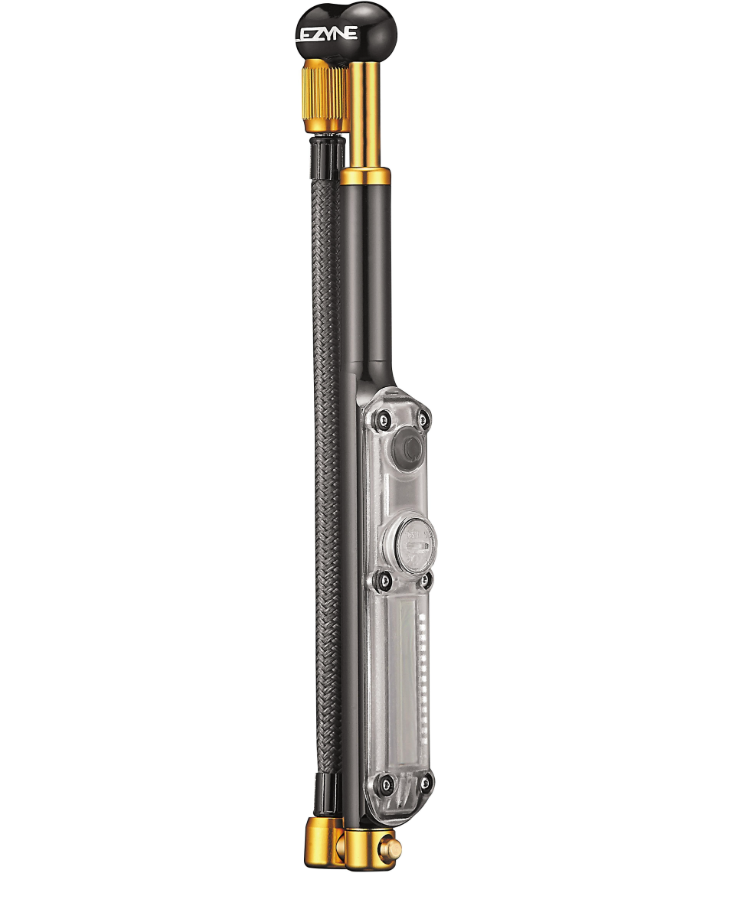 Lezyne Lezyne - mini pompa suspensie - Hand Pump Shock Drive Digital - 350 psi | 24.1 bar - black I gold - 14 cm