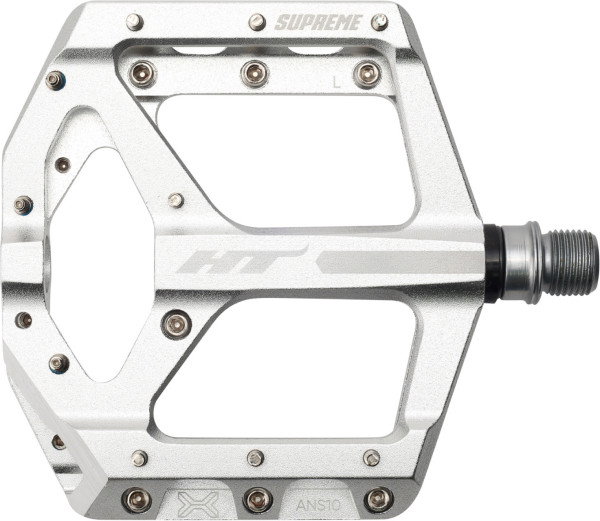 Bicycle Pedals HT COMPONENTS - pedale flat bicicleta MTB ANS10 Supreme Emil Johansson - argintiu