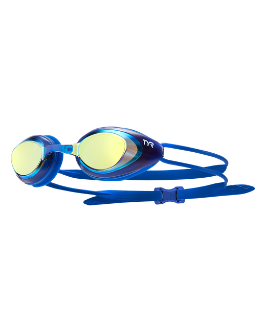 Ochelari înot TYR BLACKHAWK Racing Goggles Mirrored - albastru | auriu - oglindă | competiție