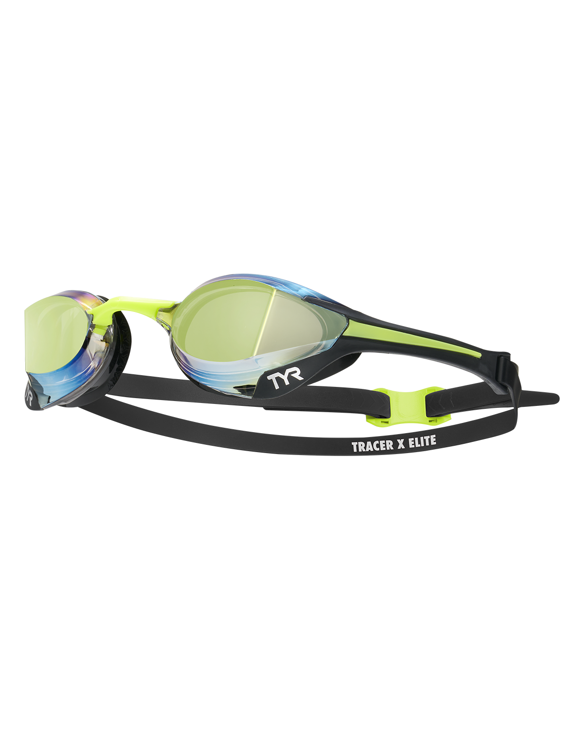 TYR TYR - ochelari inot performanta - TRACER X ELITE Mirrored Racing Goggles - black | lime