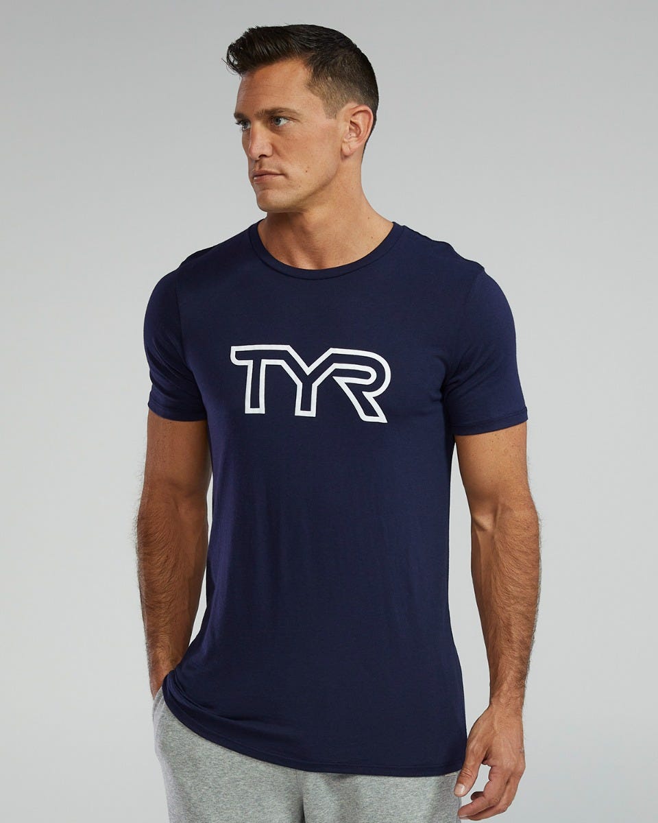 TYR Tricou tehnic TYR Ultrasoft Lightweight - bleumarin | confortabil și durabil