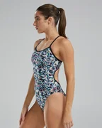 Costum înot întreg TYR Prismbreak - negru/multicolor | 300h rezistență