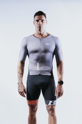 Z3R0D - costum barbati triatlon maneca scurta - TTSUIT Racer - cinder grey