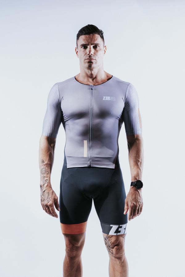 Z3R0D Z3R0D - costum barbati triatlon maneca scurta - TTSUIT Racer - cinder grey