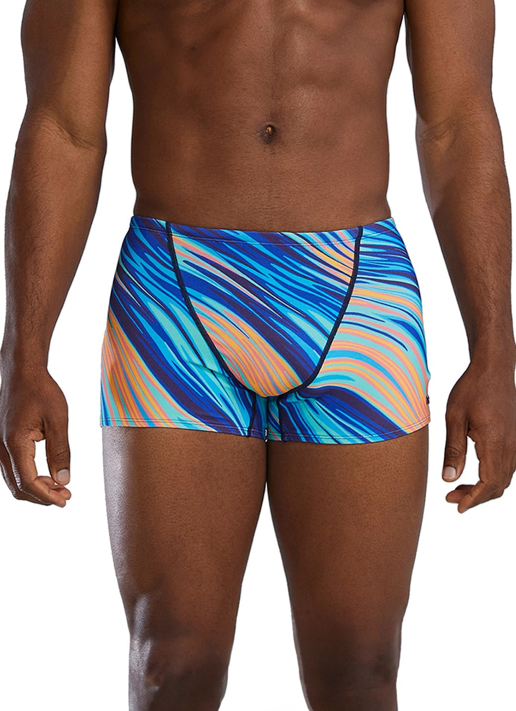 TYR Costum înot TYR Riptide Square Leg - turcoaz/portocaliu | Durafast Elite