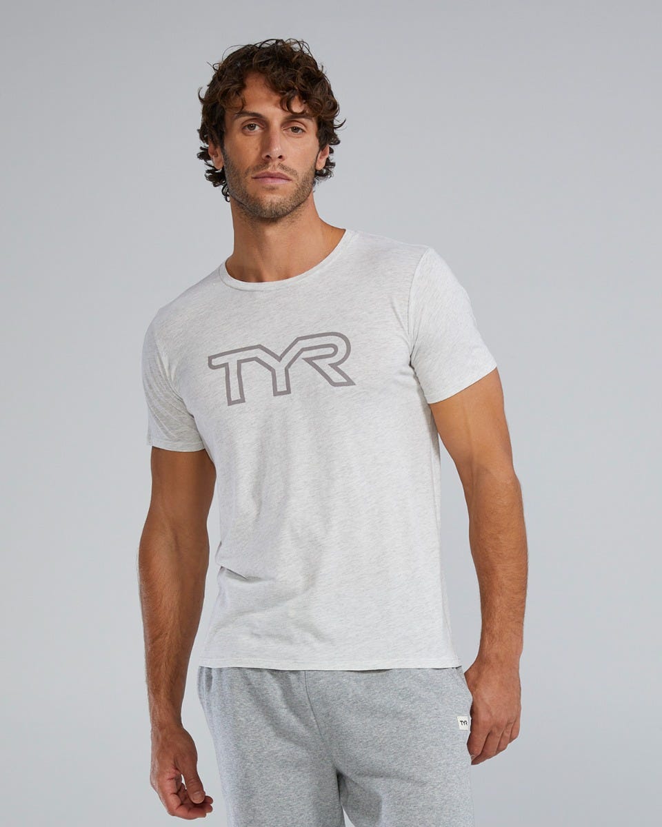 TYR Tricou tehnic TYR Ultrasoft Lightweight - gri Ash Heather | confortabil și durabil