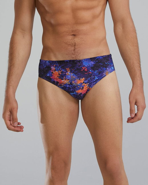 Slip înot bărbați TYR Durafast Elite Brief - mov/portocaliu | rezistent clor 300h+
