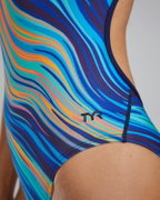 Costum înot TYR CROSSCUTFIT Durafast Elite - teal/portocaliu | rezistent clor