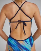 Costum înot TYR CROSSCUTFIT Durafast Elite - teal/portocaliu | rezistent clor