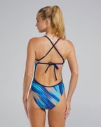 Costum înot TYR CROSSCUTFIT Durafast Elite - teal/portocaliu | rezistent clor