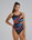 Costum înot întreg femei TYR Cutoutfit Magmata - auriu rainbow | Durafast Elite