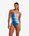 Costum înot întreg femei TYR Bravura Durafast Elite - alb/multicolor | rezistent clor