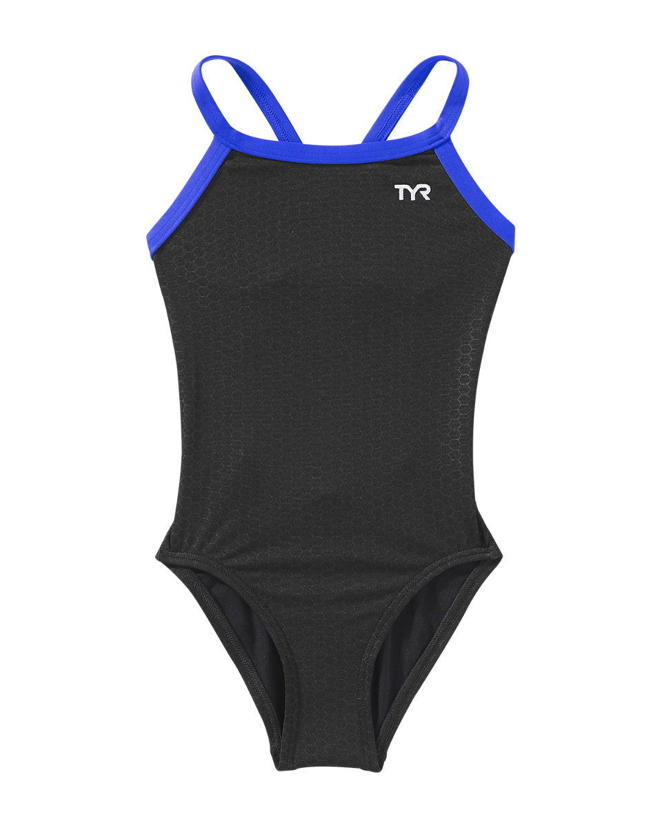TYR Costum înot întreg fete TYR HEXA Diamondfit - negru albastru | antrenament
