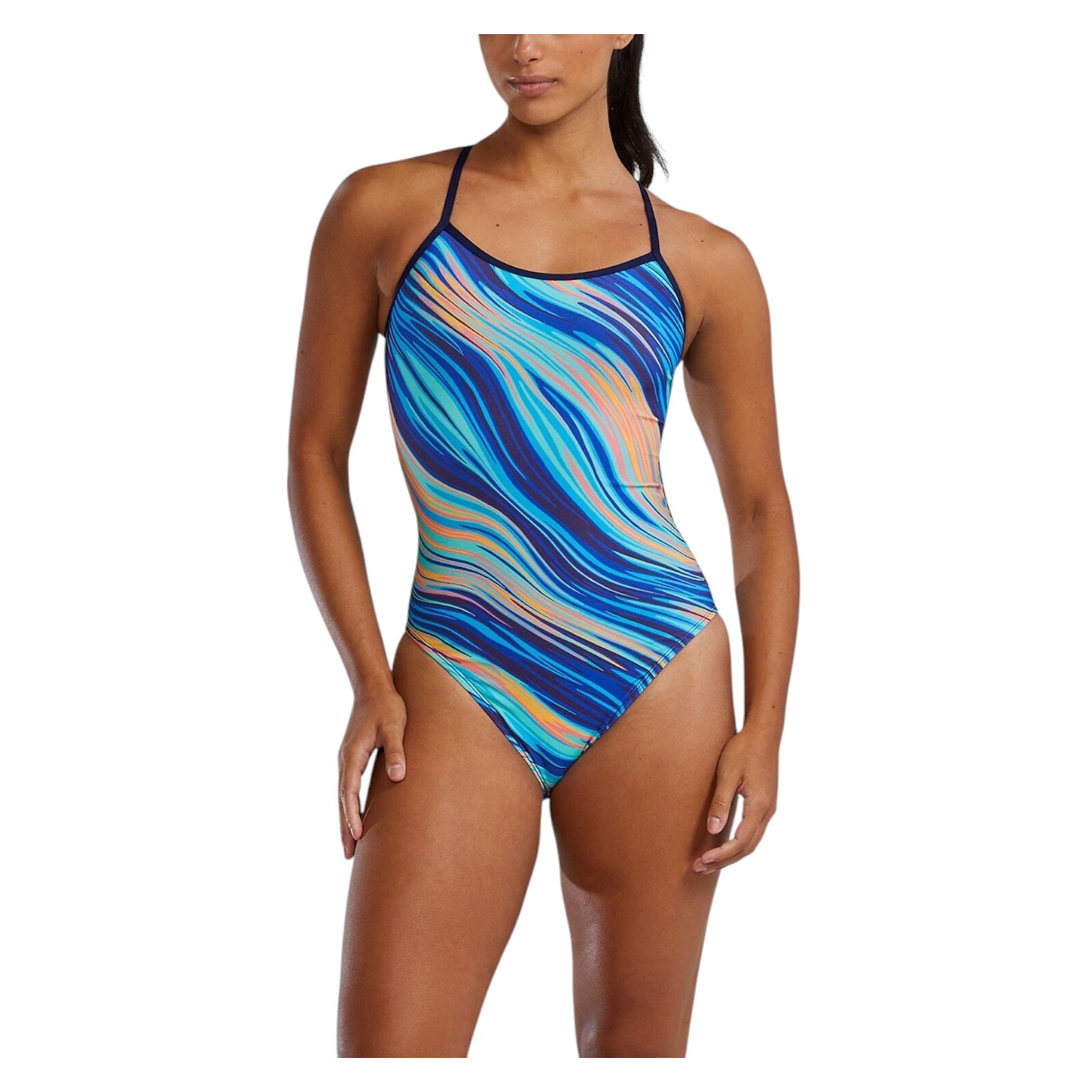 TYR Costum înot întreg femei TYR Riptidal Trinityfit - albastru | rezistent clor