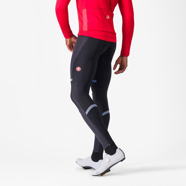 Pantaloni ciclism Castelli Polare 4 cu bretele | -5°C până la 5°C - negri