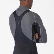 Pantaloni ciclism Castelli Polare 4 cu bretele | -5°C până la 5°C - negri