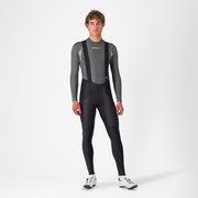 Pantaloni lungi cu bretele Castelli Sorpasso RoS - negru/roșu | protecție maximă