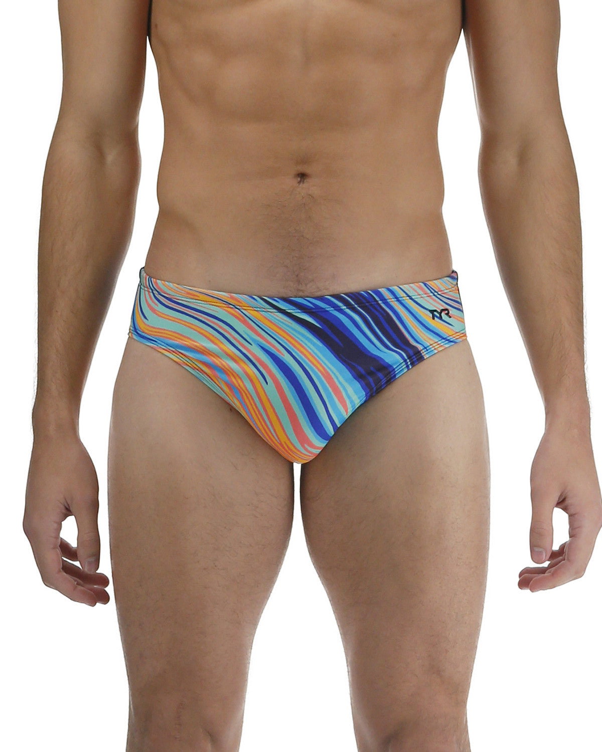 TYR Slip înot bărbați TYR Riptidal - turcoaz/portocaliu | rezistent clor