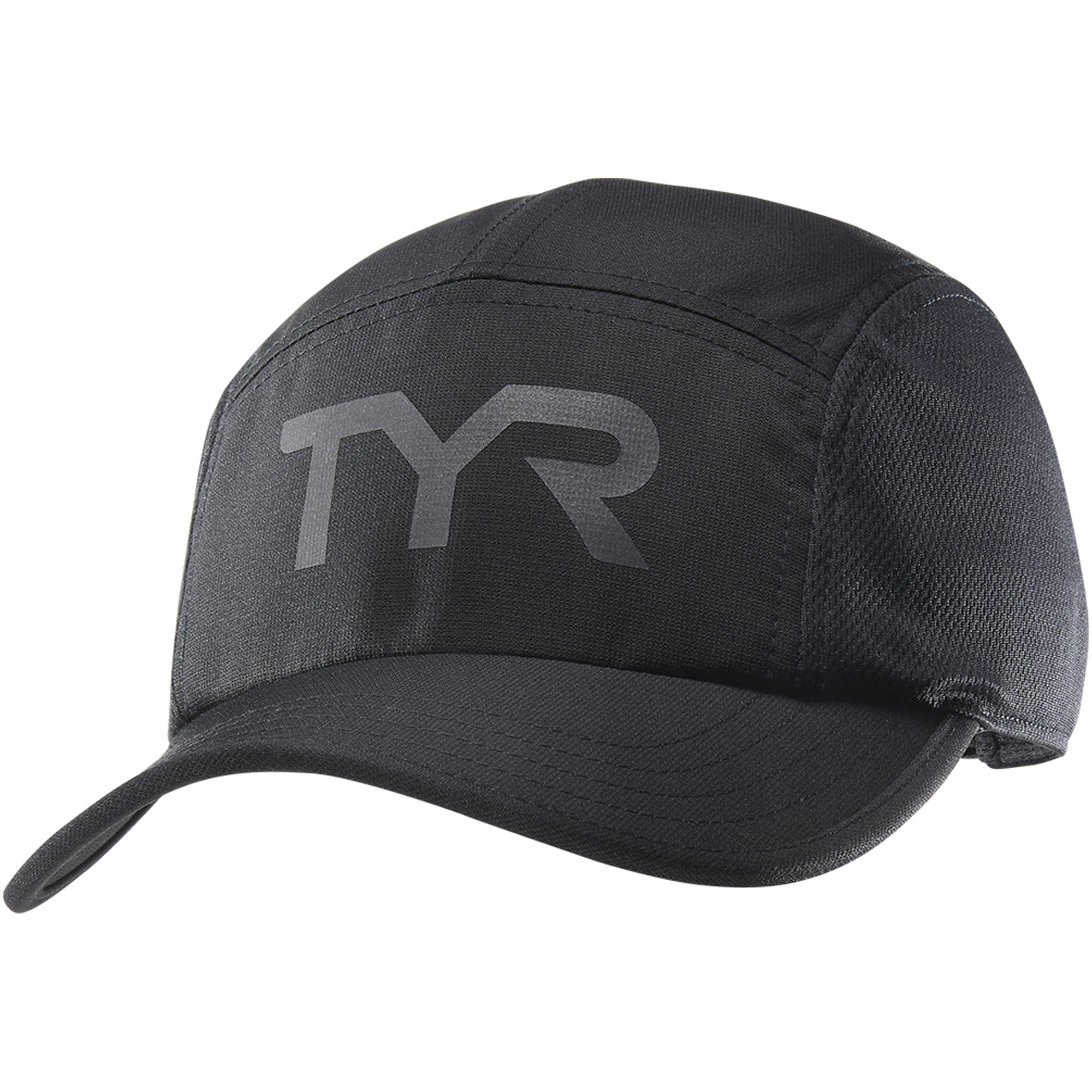 TYR Șapcă alergare TYR Pace Running Cap - gri/negru | respirabilă