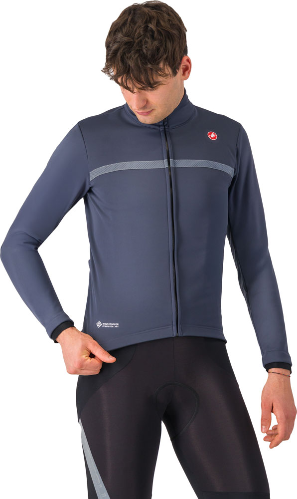 Castelli Jachetă ciclism Castelli Estremo 2 - albastru | protecție maximă iarnă