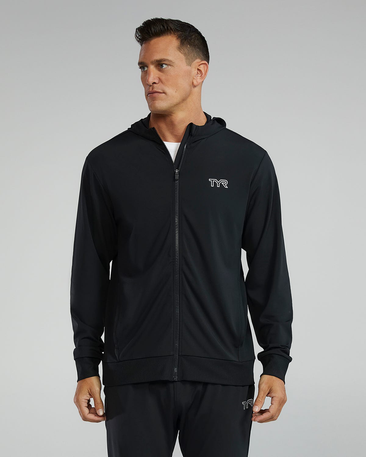 TYR Hanorac TYR Tech Full Zip Hoodie - negru | echipament tehnic premium