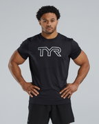 Tricou tehnic TYR Airtec Big Logo Tee - negru | respirabil