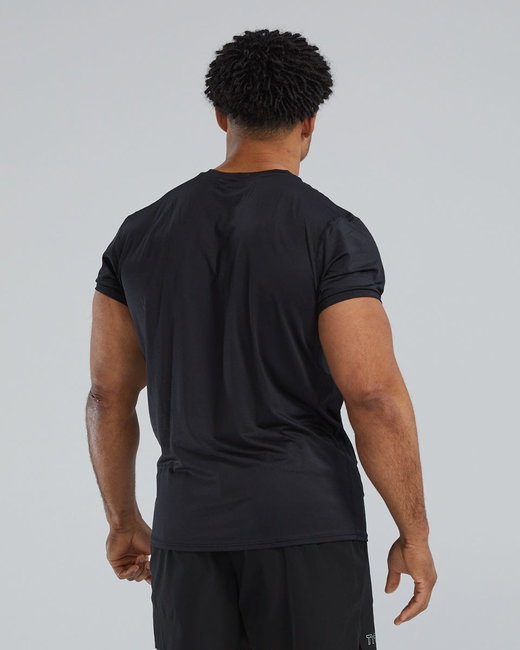 Tricou tehnic TYR Airtec Big Logo Tee - negru | respirabil