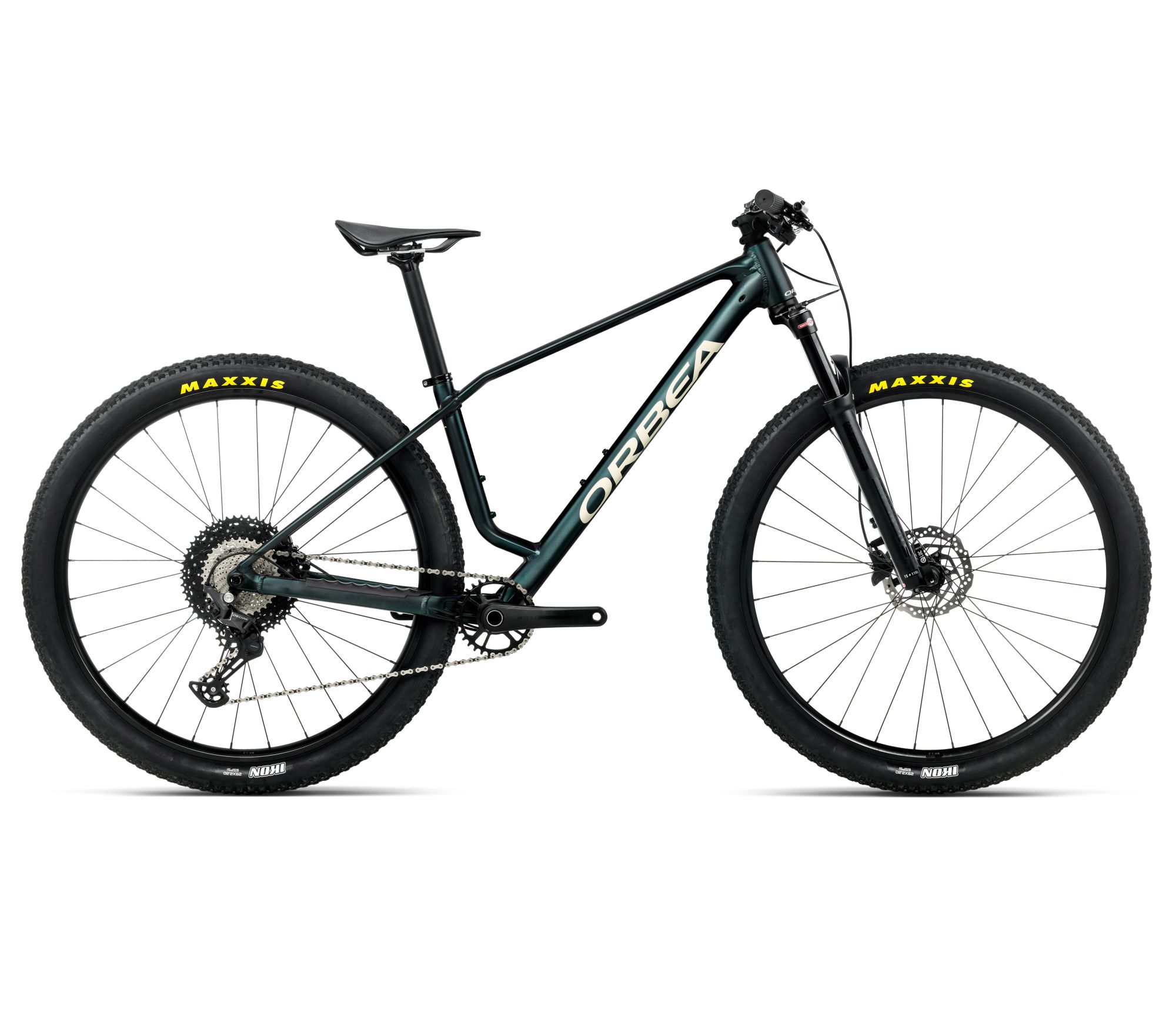 Orbea Orbea ALMA H30 - Espace Green (Matt)  |  Ivory White (Gloss) bicicletă MTB XC hardtail model 2026