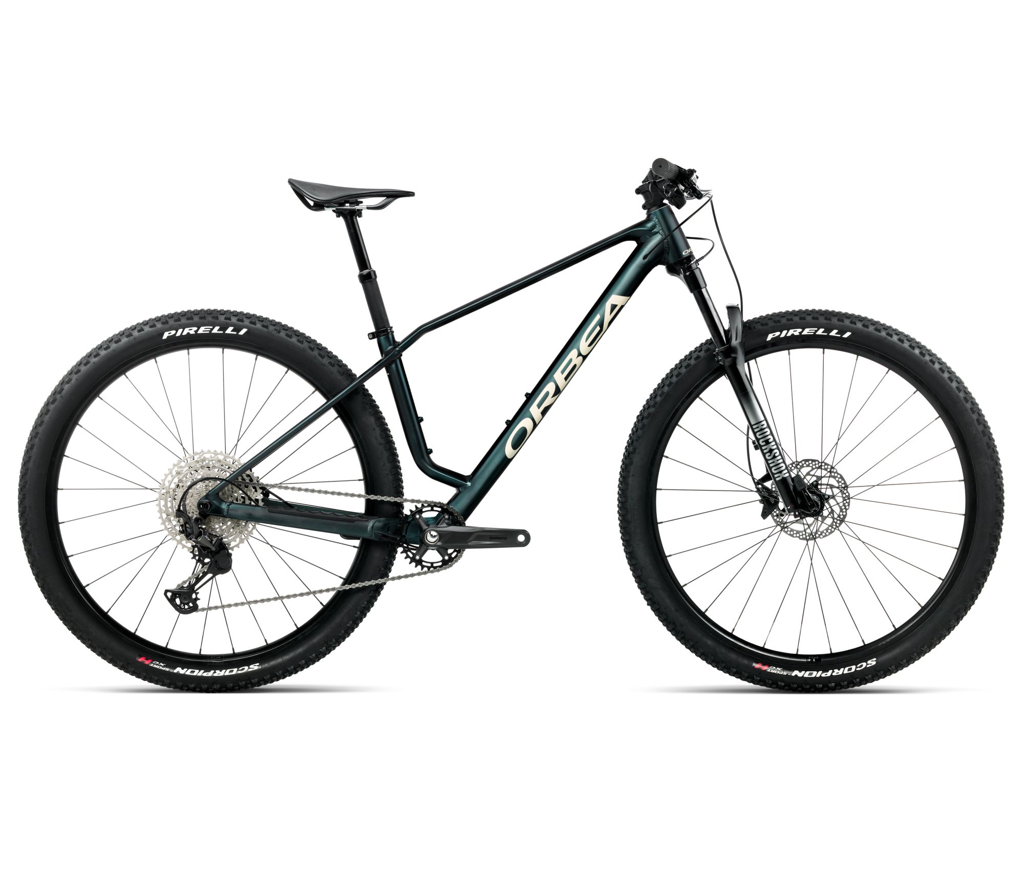 Orbea Orbea ALMA H20 - Espace Green (Matt)  |  Ivory White (Gloss) bicicletă MTB XC hardtail model 2026