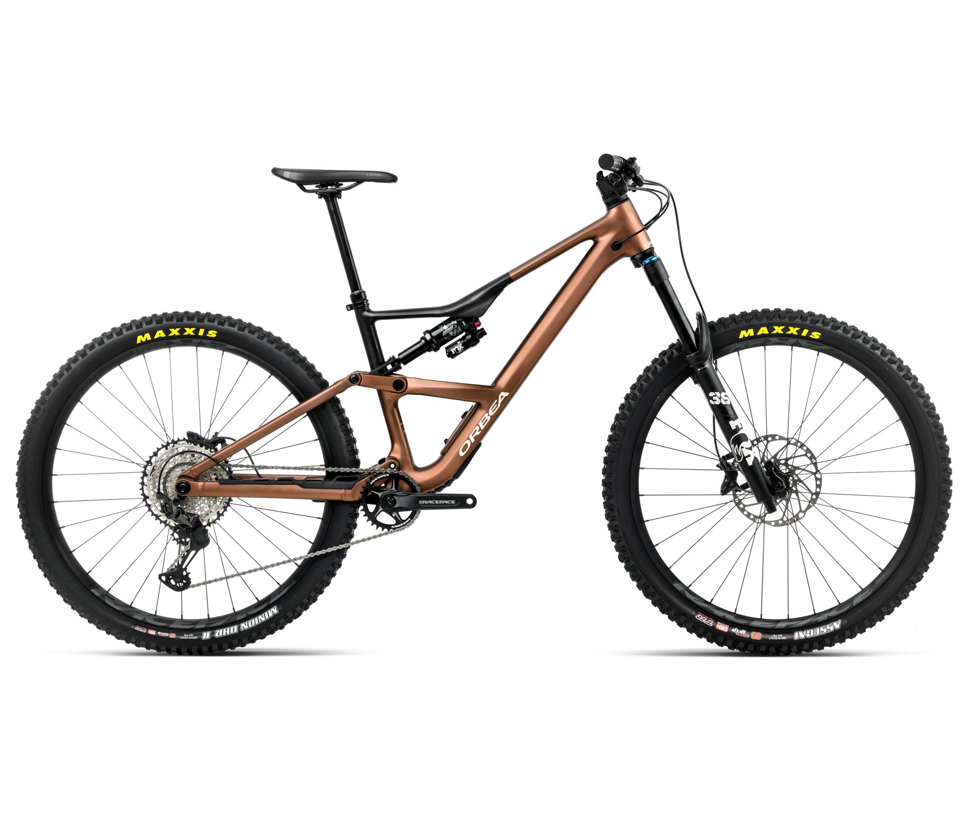 parchet vinil Orbea OCCAM LT H10 (2026) - bicicletă MTB All Mountain full suspension - Metallic Cinnamon (Matt)  |  Black (Gloss)