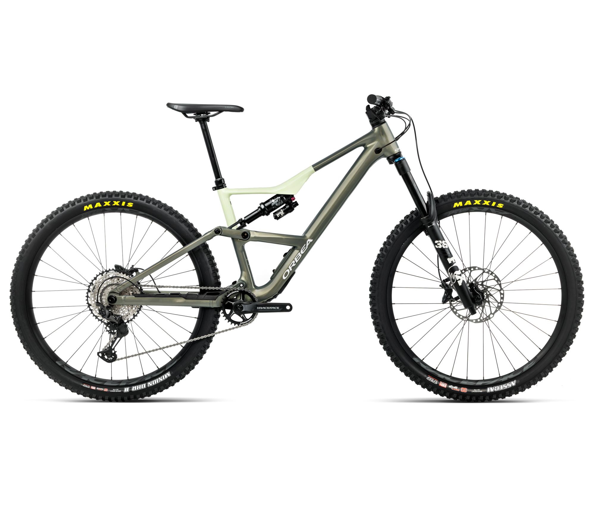 parchet vinil Orbea OCCAM LT H10 (2026) - bicicletă MTB All Mountain full suspension - Spaceship Green  |  Acid Gum (Gloss)