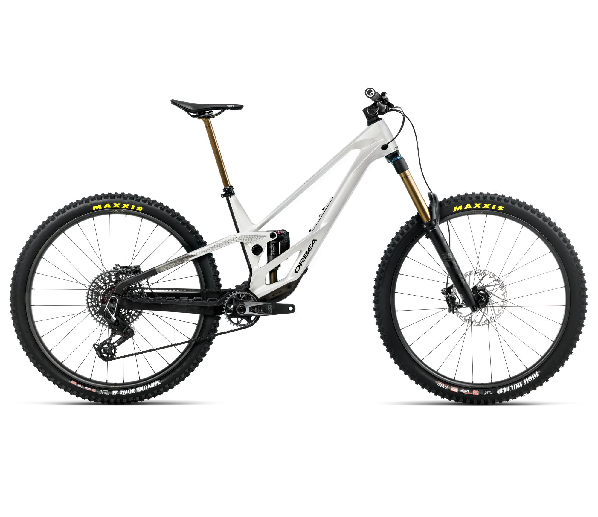 Orbea Orbea RALLON E-LTD (2026) - bicicletă MTB Enduro full suspension - White Chich  |  Diamond Black (Gloss) - Lungime chainstay 442 mm
