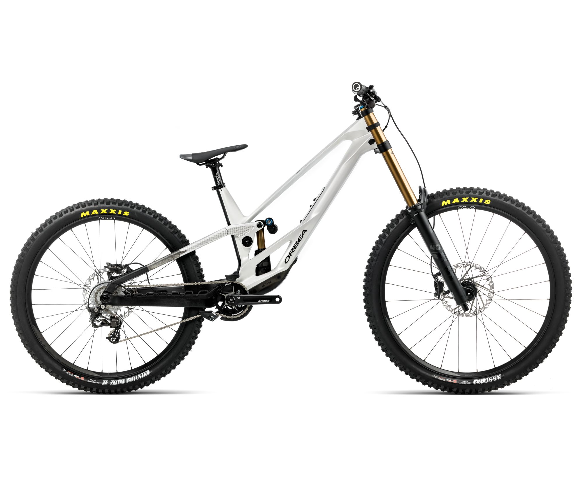 Orbea Orbea RALLON 450 E-LTD (2026) - bicicletă MTB Enduro full suspension - White Chich  |  Diamond Black (Gloss) - Lungime chainstay 450 mm